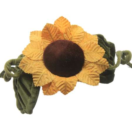 vintage bandeau hat with velvet sunflower